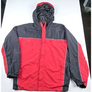 Hooded Rain‎ Utility Jacket STEARNS Dry Wear Mens Size Large Red Black